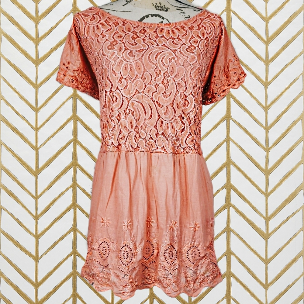 Lacey pink babydoll top